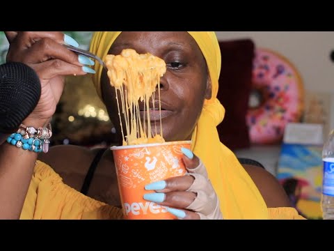OH SNAP! POPEYE'S MAC AND CHEESE IS CHEESY ASMR EATING SOUNDS