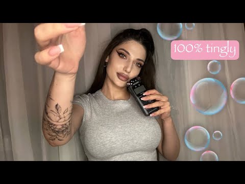 ASMR: Bubbly Mouth Sounds + Hand movements