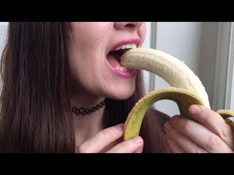 ASMR Banana Chewing Satisfying Mouth Sounds