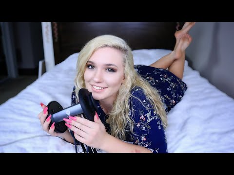 loving girlfriend takes care of you ASMR (whispering, eye contact, ear to ear)