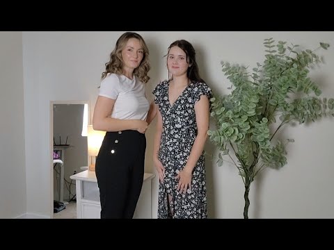 ASMR "Unintentional" Female Full Body Measuring with writing & Dress Fitting for Special Occasion