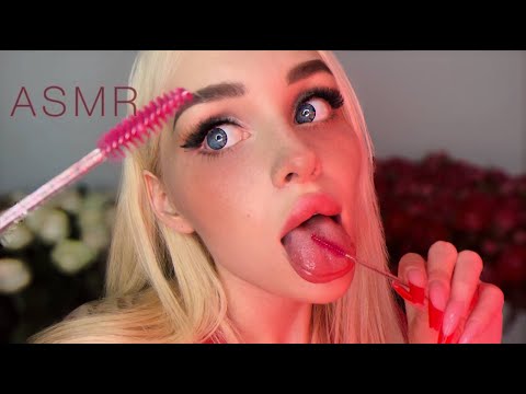 АСМР МАКИЯЖ СЛЮНКОЙ 2.0💦 ASMR RELAXING SPIT PAINTING FOR SLEEP😴/ mouth sounds