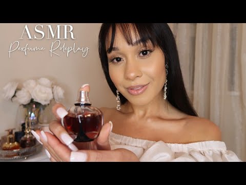 ASMR The Perfume Room Roleplay 🤍 Soft Whispers, Sprays, Tapping, Sweet Fragrances