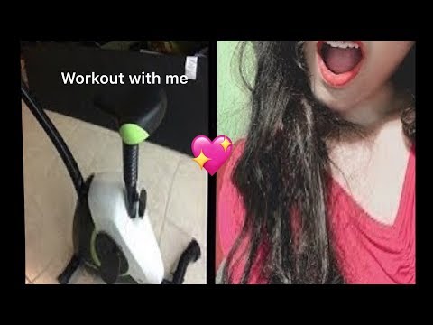 💗WORKOUT WITH ME 🚵🏻‍♀️- Fitness Vlog #1- For Weight Loss - At Home  Exercise Routine