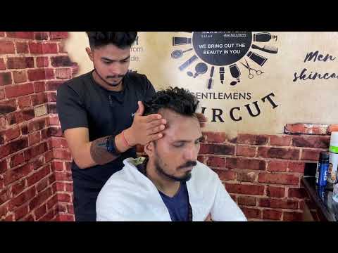 ASMR Head back and Ear Massage by Young Barber Bhima