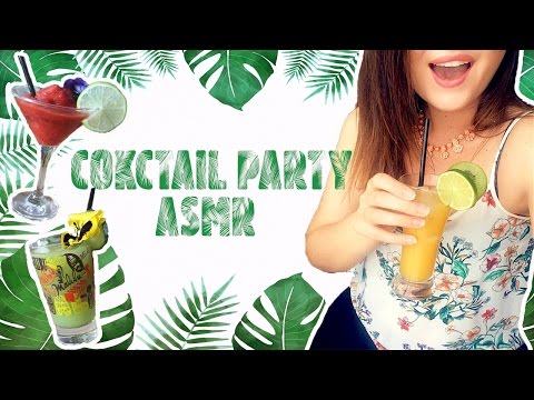 ASMR Cocktail Party and Ice sound - Whispering - intense tingles - Ear to ear