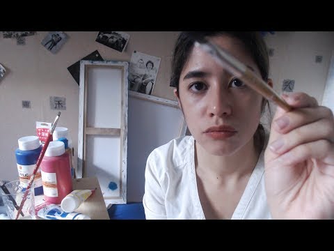 [ASMR] Georges Seurat Stipples Your Face (Pointillism) ~