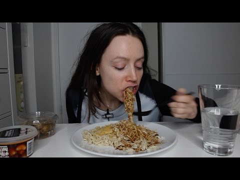 ASMR Whisper Eating Sounds | Noodlewok | Vegetarian Chicken Fillet