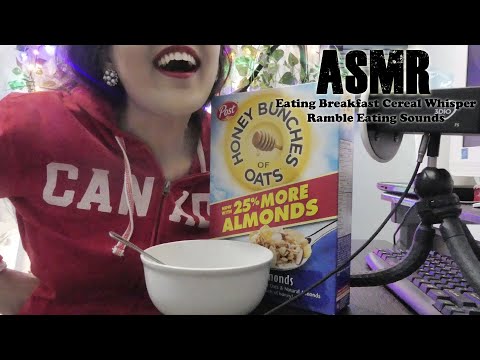 ASMR Eating Breakfast Cereal (Relaxing whispering and eating sounds)