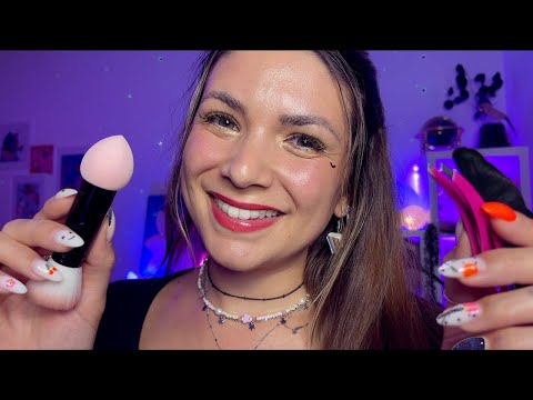 ASMR Doing Your Makeup with Wrong Props - Layered Sounds, Personal Attention, German/Deutsch