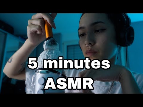 ASMR l brushing the microphone w/ shaving cream (no talking)