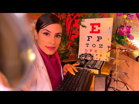 ASMR Lens 1 or Lens 2 With or Without | Glasses Fitting ~ Gentle Typing & Measuring You Ear to Ear