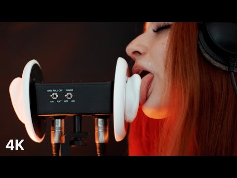 ASMR Macro Ear Licking | Close Up Mouth Sounds with Yori (3Dio, 4K)
