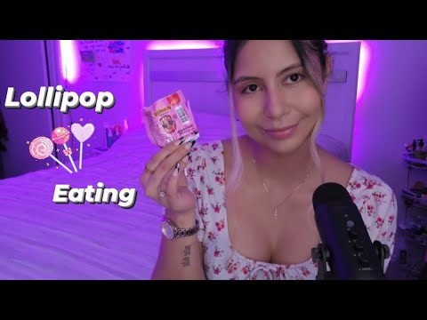 Mi primer ASMR en Español 🍭😋 Paleta | Lollipop eating sounds