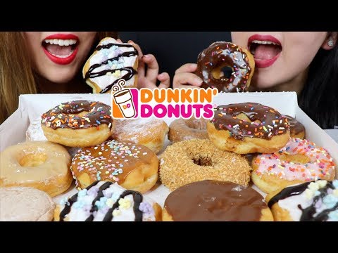 ASMR EATING DONUTS (DUNKIN DONUTS) 도넛 리얼사운드 먹방 ドーナツ डोनट्स | Kim&Liz ASMR