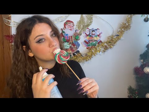ASMR | Wipped Cream And Candy 🍭🍭 | Relaxing Triggers And Mouth Sounds 👄👄🥳