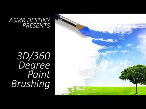 ASMR Paint Brushing ~ Sound Triggers (3D, binaural, ear-to-ear, brushing)
