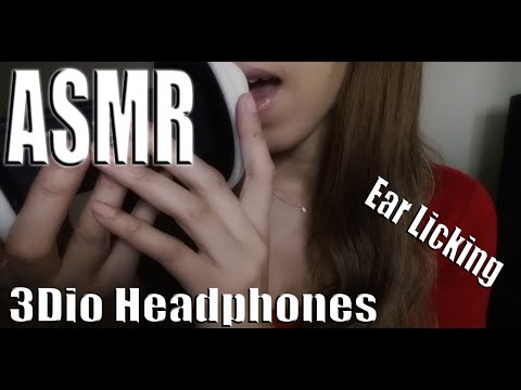 {ASMR} 3Dio microphones | Licking your ears | Tapping