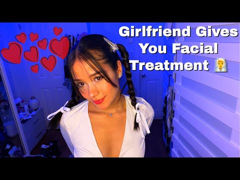 ASMR Girlfriend gives you facial treatment ~ Personal attention ❤️