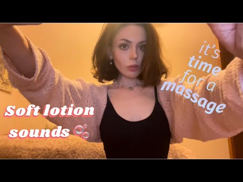ASMR Upper body/Shoulder + Neck Massage with lotion sounds (personal attention)