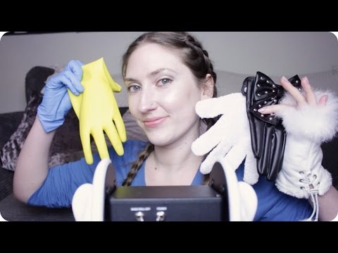 ASMR Glove Ear Massage! Rubber, Fishnet, Faux Fur, Leather, Nitrile ~ 2 Hour Sleep Aid (3Dio)