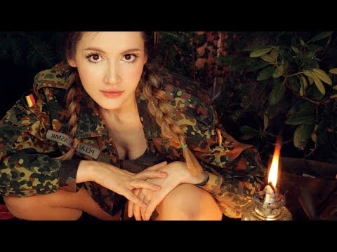 ASMR - Military MRE 🍴 -A military Girl takes CARE of YOU in the WILD!