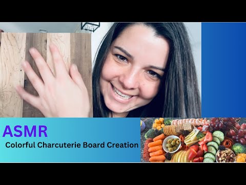 ASMR Colorful Charcuterie Creation🧀🍇(Whispered & Light Snacking)