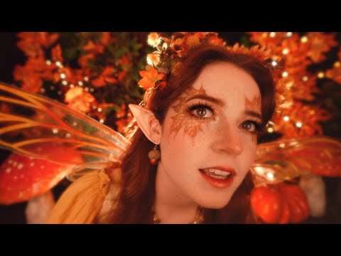 ASMR Curious Autumn Fairy (Can I touch your face?? Trading treasures, Casting spells)