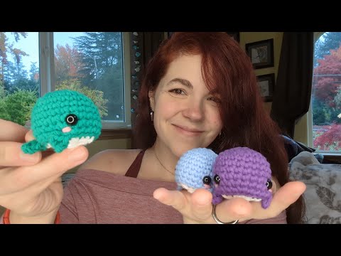 ASMR Amigurumi - No-Sew Baby Whale Crochet Tutorial - Relaxing Counting and Instructing