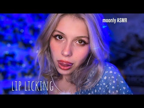 ASMR-lip licking🫦(mouthsounds,lips,tongue…)