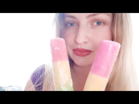 Asmr eating popsicle,  two popsicles,  eating sounds