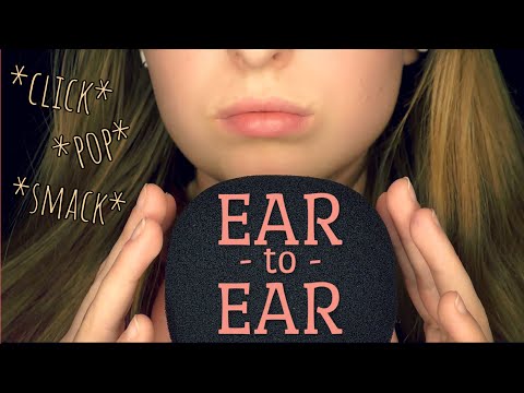 ASMR | Binaural Ear to Ear Mouth Sounds, Lip Pops, and Tongue Clicks