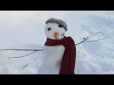 LETS BUILD A SNOWMAN WHISPERED ASMR STYLE SNOW CRUNCHING COAT SWISHING SOUNDS