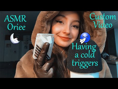 ASMR Custom Vid | Having a cold triggers 🤧🌨️