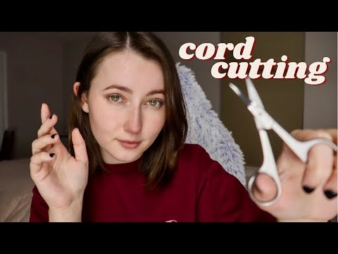 ASMR Cord Cutting To Help you Relax & Get Tingles✨