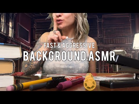 FAST & AGGRESSIVE BACKGROUND ASMR FOR STUDYING, NO TALKING