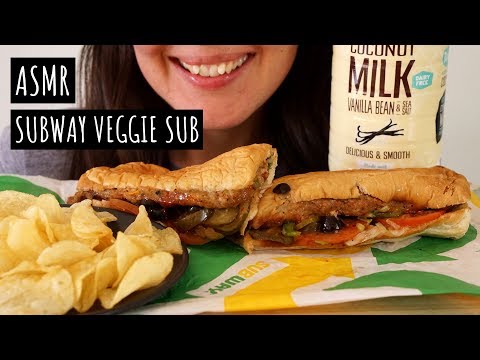 ASMR: Subway Veggie Sub & Chips | Whispered Mukbang | Eating Sounds