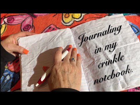 ASMR Journaling in a crinkly notebook (no talking) writing with pen 🖊 Journal with me.