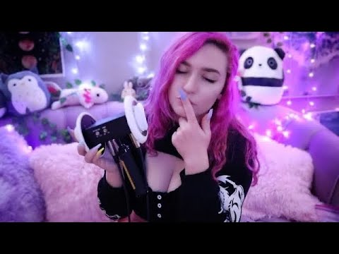small finger/hand kisses w/ rain sounds in background ASMR