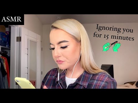 ASMR | ignoring you for 15 minutes (gum chewing)