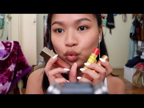 ASMR: lip gloss application ft. super TINGLY mouth sounds