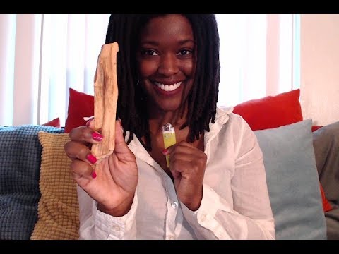 ASMR Cleansing Your Aura with PALO SANTO | Lighting Wood (Headphones Needed)