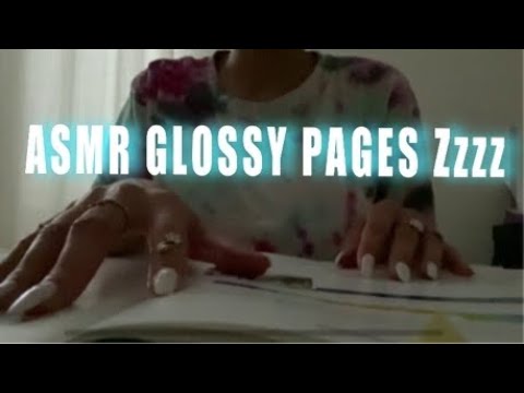 ASMR Glossy Magazine / Book Page Turning, Page Squeezing, Paper Sounds (No Talking)