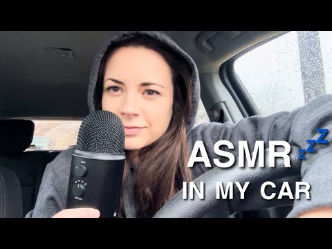 ASMR IN MY CAR 🚘 🌧️ (Interior Sounds, Rambling)
