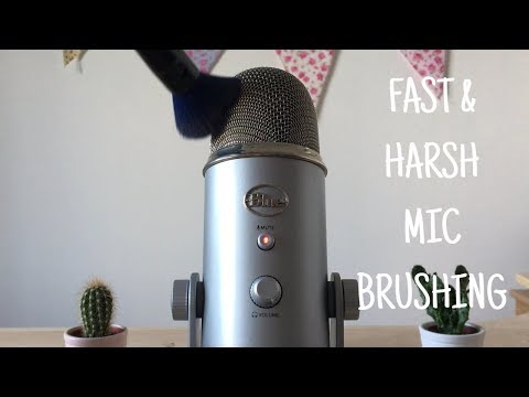 ASMR | Fast & Harsh Mic Brushing (No Talking)
