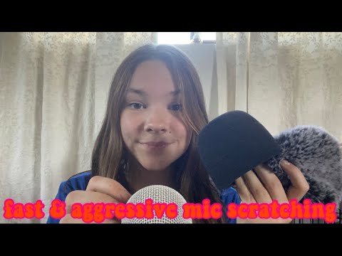 fast & aggressive mic scratching-(with covers and without)~annaASMR