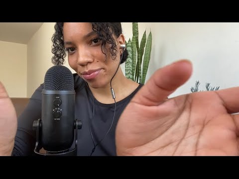 ASMR showing you some love 💗 (personal attention) face touching, hair trim, hand massage.