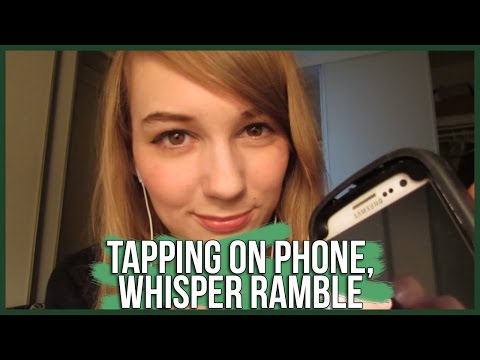 [BINAURAL ASMR] Tapping on Phone, Whisper Ramble (ear to ear whispering)