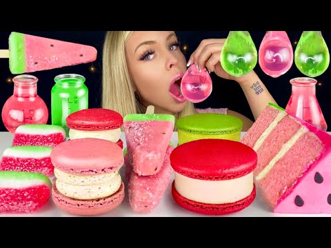 ASMR EDIBLE WATER BOTTLE *NO PLASTIC* HOW TO MAKE GAINT POPPING BOBA *FAIL* WATERMELON MUKBANG 먹방 꿀벌