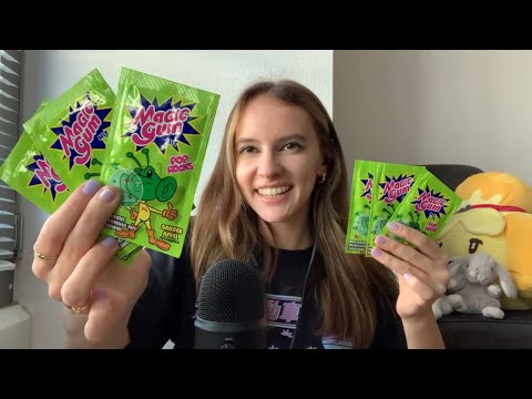 ASMR chewing magic gum🍬(chewing, mouth and eating sounds)